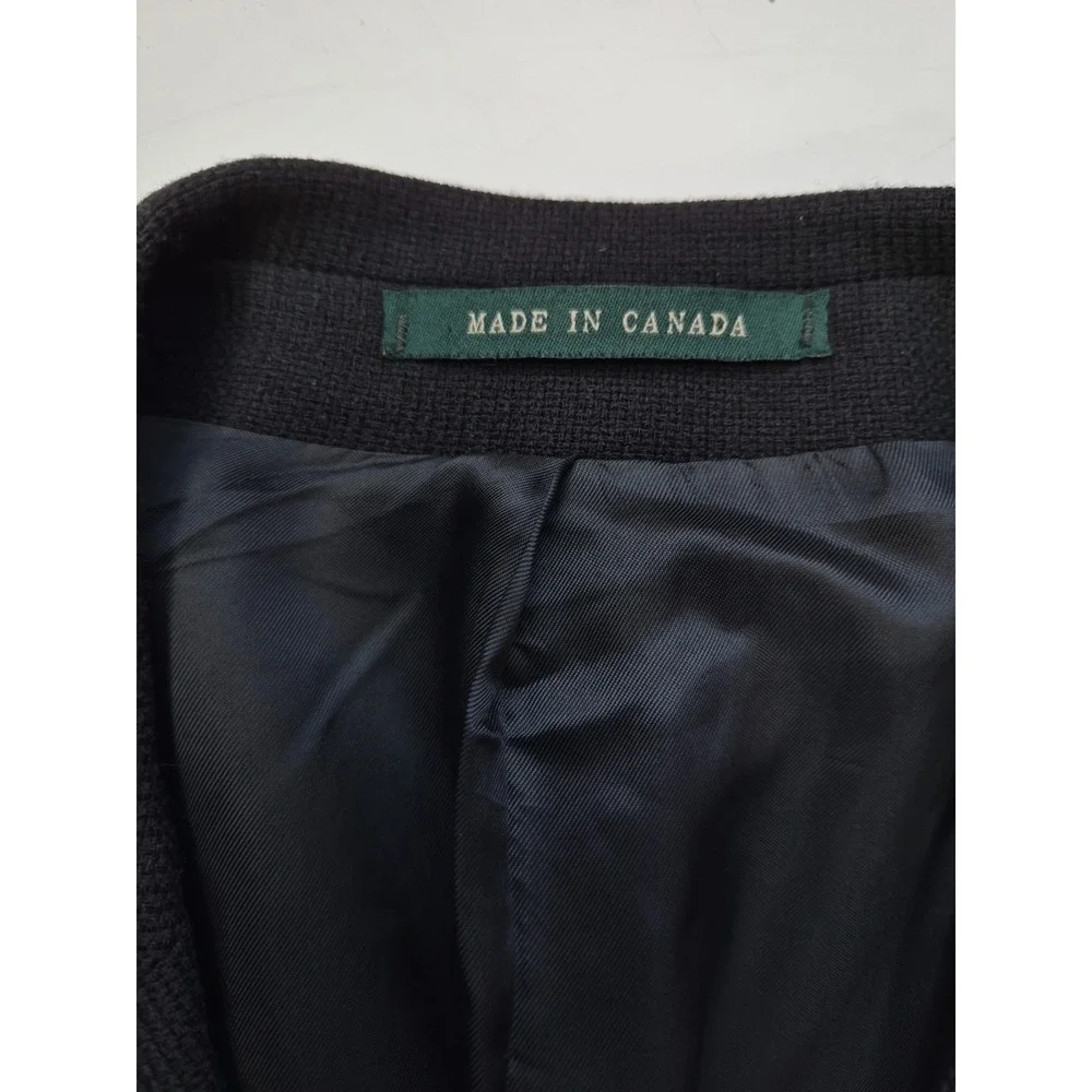 Lauren Ralph Lauren Mens Wool Sports Coat 44L Black 3 Button Blazer
